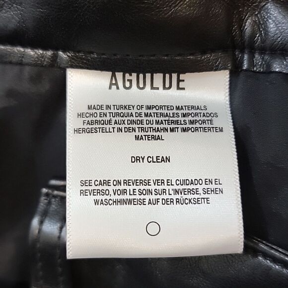 AGOLDE Revolve NWT Recycled Leather Criss Cross Straight Pants size 32 - Picture 8 of 11